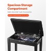VEVOR Piano Bench, 22" x 13.78" x 19", Keyboard Piano Chair with High-Density Padded Cushion, Storage Compartment for Music Books, Black - 4 of 4