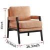 Homy Casa Modern Accent Chair with Soft Chenille Upholstery and Solid Wood Frame - 3 of 4
