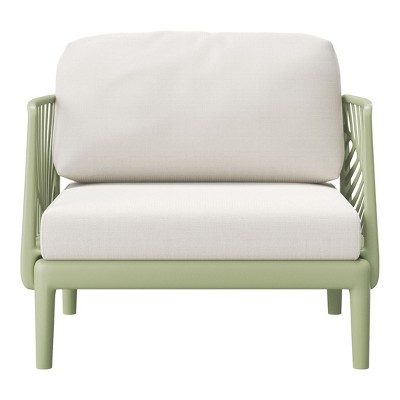 WestinTrends Playa Modern Outdoor Polypropylene Resin Deep Seating Patio Club Chair, Green