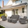 Belord 6 Pieces Patio Furniture Set with Rocking Chairs, All Weather Wicker Outdoor Conversation Set with Patio Couch Rocking Chair Ottoman Side Table - 2 of 4