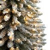 Nearly Natural 10-ft Flocked Pencil Artificial Christmas Tree with 700 Clear Lights and 1145 Bendable Branches - image 4 of 4