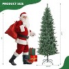 GAOMON 7.5Ft Pre-Lit Artificial Christmas Tree, Xmas Tree with LED Lights, Slim Artificial Holiday Trees, Christmas Decorations - 2 of 4