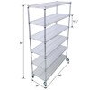 FONTOI 6 Tier Wire Shelving Unit, Adjustable Storage Racks with Wheels & Shelf Liners for Kitchen, Garage, Chrome, 48"*84"*20" - 3 of 4