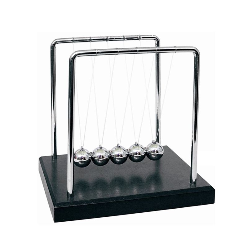 Insten Newtons Cradle Balance Balls Pendulum Desk Toy, Office Décor Gift, 7x5x7 Inches, 1 of 2