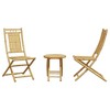 vidaXL Bistro Set Natural Bamboo 3 Piece Set Foldable - 4 of 4