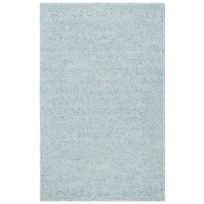 Silk Road Revival 9' x 12' Hand-Tufted Blue Wool Area Rug