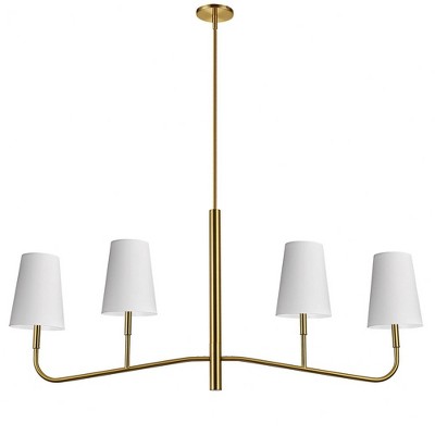 Dainolite Eleanor 4 - Light Chandelier in  Aged Brass