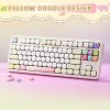 YUNZII 138 Keys MOG Keycaps, Mechanical Keyboard Keycaps for Gaming Keyboards (Yellow Doodle) - 3 of 4