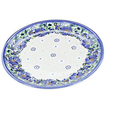 Blue Rose Polish Pottery T02 Galia Dessert Plate