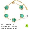 Four Leaf Clover Bracelet for Women 18K Gold Plated Stainless Steel Lucky 4 Leaf Gold Link Bracelet Jewelry Gift for Women - 2 of 4