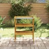 vidaXL Potting Bench Natural wood color Solid acacia wood with zinc liner - 2 of 4