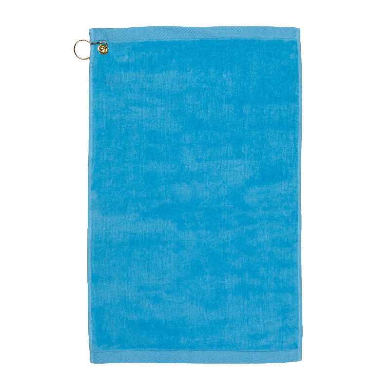 TowelSoft Premium 100% Cotton Terry Velour Golf Towel with Corner Hook & Grommet Placement 16 inch x 26 inch, 2 of 3