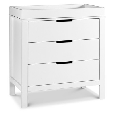 Colby Modern White 3-Drawer Nursery Dresser with Soft Close