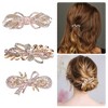 Unique Bargains Women's Sparkly Rhinestones Hair Clips Hair Barrettes Hairpin 3 Pcs - 2 of 4