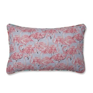 Beach Social Bloom/Splash Zone Bellini Lumbar Throw Pillow - Pillow Perfect, Pink Gray Blue