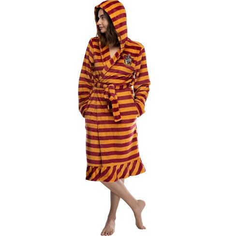 Harry Potter Juniors' Striped Ruffle Hooded Plush Fleece Robe : Target