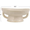 Storied Home Stoneware Footed Pedestal Bowl with Handles, Reactive Glaze - 2 of 4