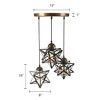 YIYIBYUS 3-Light Star Pendant Lamp with Metal Glass, Creative Hanging Light - 4 of 4