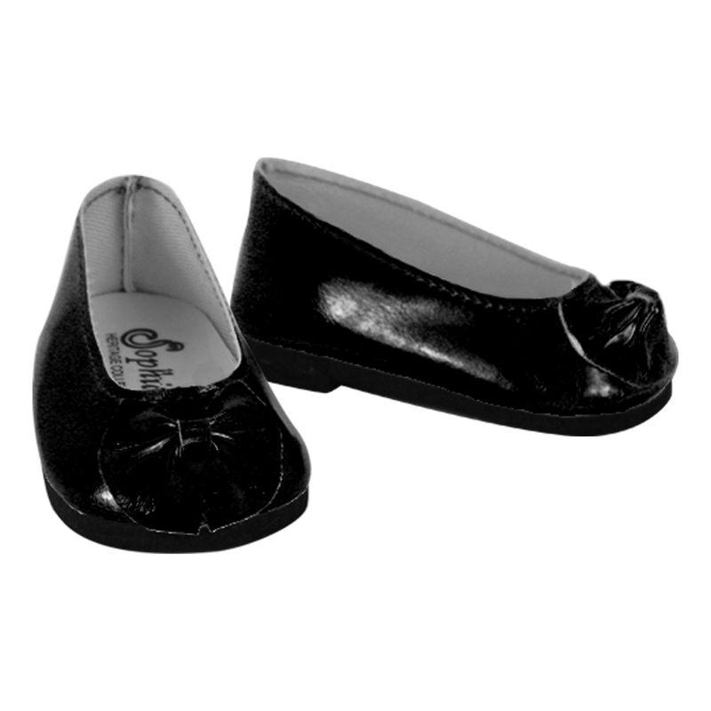 Sophia’s Faux Patent Leather Dress Shoes for 18" Dolls, Black, 4 of 6
