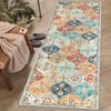 Washable Vintage Floral Living Room Bedroom Rugs, Distressed Print Farmhouse Carpet for Dining Room Kitchen, Retro Accent Home Decor Rugs - 3 of 4