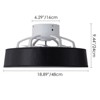 Rennnsan Althyn 18"W Drum Ratten Boho LED Dimmable Flush Mount Ceiling Fan - 3 of 4