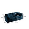 GDFStudio Kelsen Mid-century Modern 3 Piece Chenille Upholstered Sofa Set with Pillows - 3 of 4
