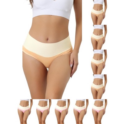 INSPIRE CHIC Women's High Waist Cotton Comfortable Stretch Soft Tummy Control Briefs 10 Packs
