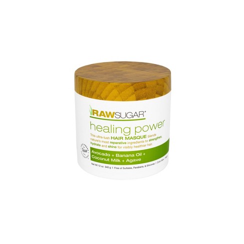 Raw Sugar Healing Power Hair Masque Avocado Oil + Banana + Coconut Milk