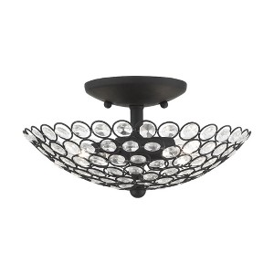 Livex Lighting Cassandra 2 - Light Semi-Flush Mount in  Black - 1 of 1