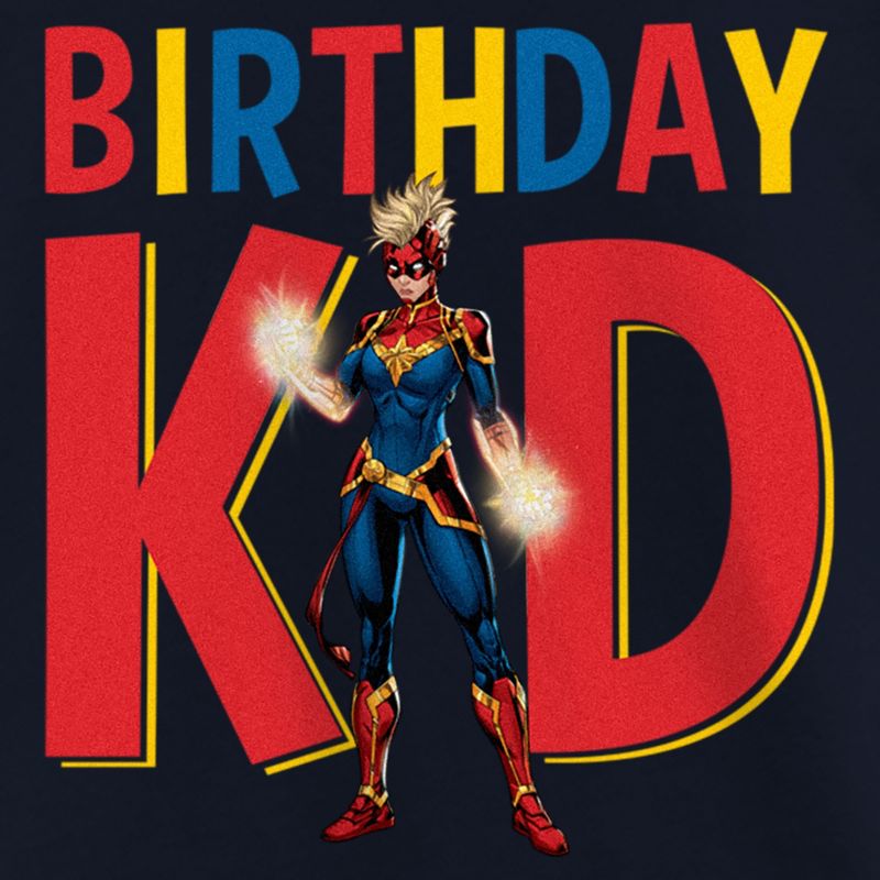 Girl's Marvel Birthday Kid Captain Marvel T-Shirt, 2 of 5
