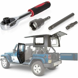 Quick Release Tool Set, Wrangler Hard Top & Door Removal Kit - Chrome Vanadium Steel High Torque Wrench for JL JK JKU JLU Sports, Black - 1 of 4