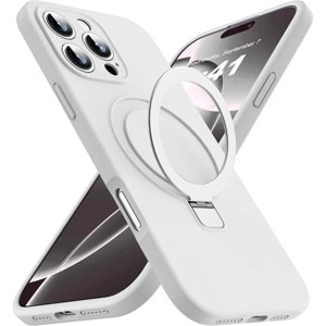Entronix [Magnetic] Case Compatible with iPhone 16 Pro - Soft-Touch Liquid Silicone Gripstand - 1 of 4