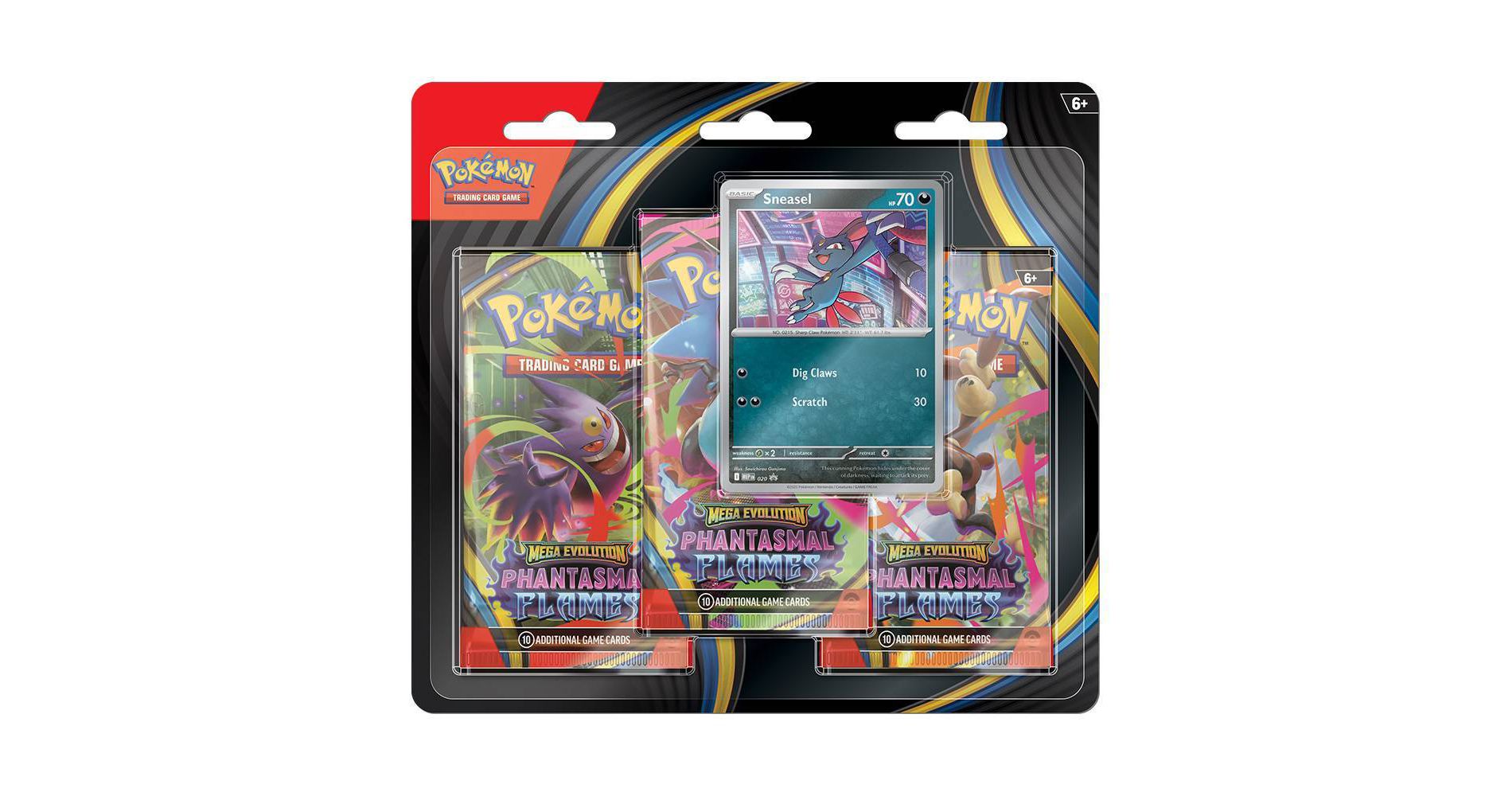 Pokémon Trading Card Game : Mega Evolution—Phantasmal Flames Three-Booster Blister - Sneasel