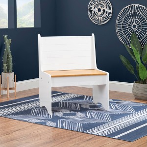 Merrill Small Back Rest Bench - Linon - 1 of 4