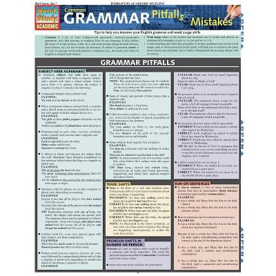 Common Grammar Pitfalls & Mistakes - (Quickstudy: Academic) by  Barcharts Inc (Poster)