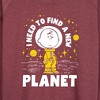 Women's - Peanuts - Charlie Astronaut I Need To Find A New Planet Lightweight French Terry Wide Neck Long Sleeve Shirt - 2 of 4