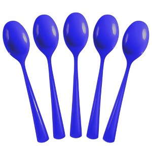 Exquisite Heavy Duty Disposable Solid color Plastic Spoons - 50 Count - 1 of 4
