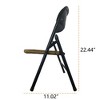 Racxily Rattan Chair Set of 4 - Collapsible Rattan Chair with Black Steel Frame, Elegant Woven Look, Fits Indoor Spaces, 220lb Capacity, PP Rattan - 2 of 4