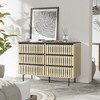 Fluted Drawers Dresser, Modern Chest of Drawers, Dresser TV Stand, Wood Drawer Organizer for Bedroom, Living Room, Hallway, Natural - 3 of 4