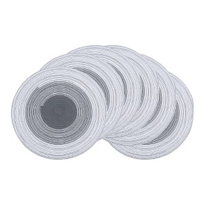 REGALWOVEN Rattan Indoor Outdoor Wipe Clean Kitchen Table Placemats 14 x 14 Inch 6 Pcs - 1 of 4