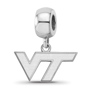 Black Bow Jewelry Sterling Silver Virginia Tech Hokies NCAA Bead Charm - 1 of 4