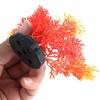 Unique Bargains Aquarium Plastic Plant Decoration Ceramic Base Assorted Color 6 Pcs - 3 of 4