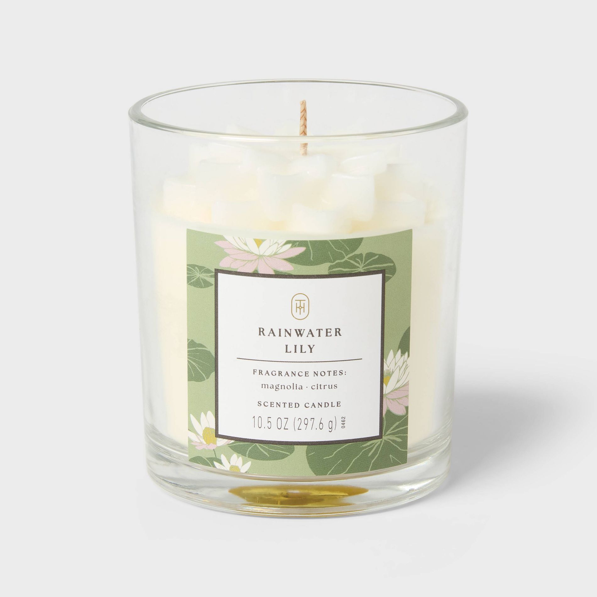 Sculpted Wax Fragranced Rainwater Lily Jar Candle - Threshold™