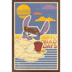 Trends International Disney Lilo and Stitch - No Bad Days Framed Wall Poster Prints - 1 of 4