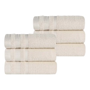 Cotton Medium Weight Hand Towel Set of 6 by Blue Nile Mills - 1 of 4