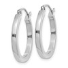Black Bow Jewelry 2mm, 14k White Gold, Polished Square Tube Hoops, 20mm (3/4 Inch) - 2 of 4