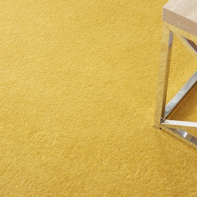 Yellow 4' x 6' Solid Synthetic Indoor/Outdoor Rug