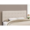 Monarch Specialties Bed Headboard Only Queen Size Bedroom Upholstered Linen Look Beige Transitional - image 2 of 4