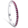 Pompeii3 3/4Ct Ruby Eternity Ring Anniversary Band 10k White Gold - 2 of 4