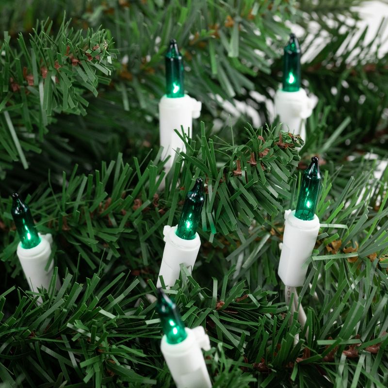 Northlight 50 Count Teal Mini Christmas Light Set, 24.5 ft White Wire, 3 of 5